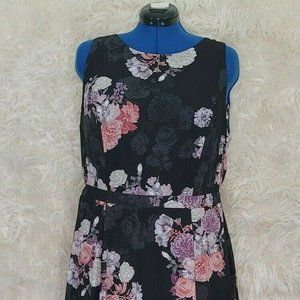 Torrid Black Floral Georgette Maxi Dress